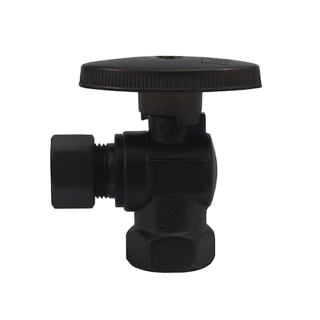 Jones Stephens 3/8in. FIP x 3/8in. OD Comp Quarter-Turn Angle Supply Stop Valve, Oil Rubbed Bronze S4212RB